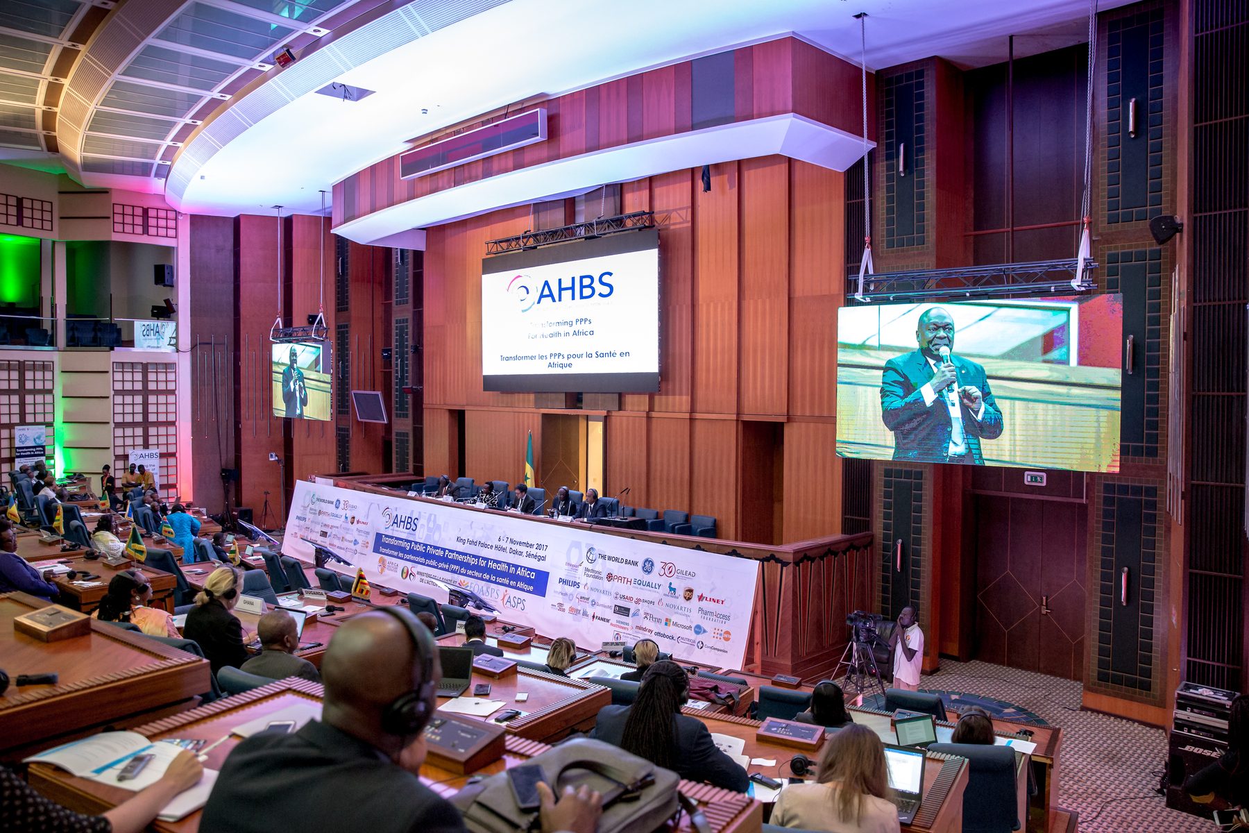 Opening plenary of the Africa Health Business Symposium II at King Fahd Palace Hotel, Dakar, November 2017